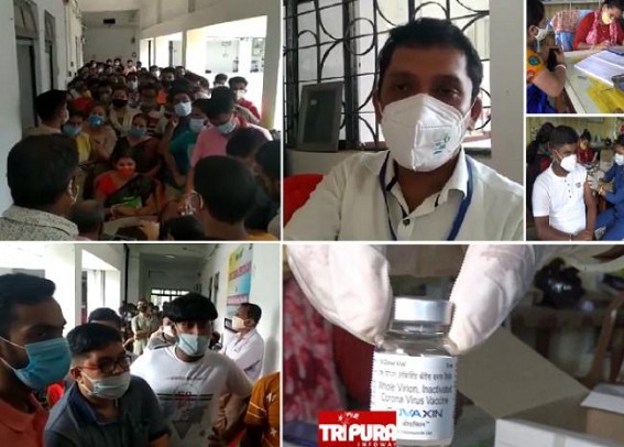 Tripura's Front Line Warriors need more Security as On-Duty Health Officials facing Chaos, Mass-Anger in Vaccination Centres Over Vaccine Shortages Tripura's Front Line Warriors need more Security as On-Duty Health Officials facing Chaos, Mass-Anger in Vaccination Centres Over Vaccine Shortages